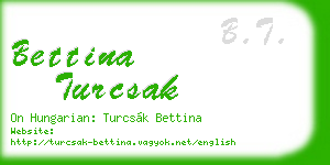bettina turcsak business card